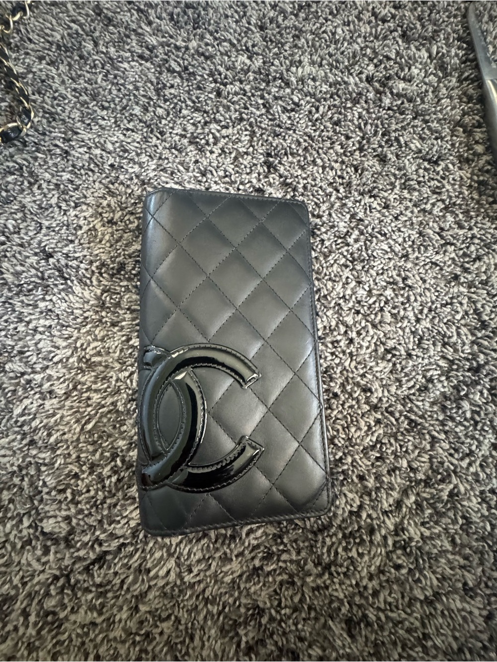 Chanel Black Quilted Logo Wallet - Designer Style
